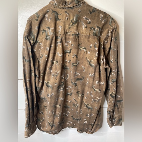 Cabela's Deer Print Long Sleeve Button Down Shirt Size XL - Picture 4 of 5